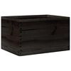 vidaXL Cutie din lemn cu m&acirc;nere negru 40x30x23 cm lemn masiv de pin