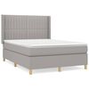 vidaXL Pat continental, gri deschis, 140x200 cm, material textil