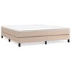 vidaXL Cadru de pat cu arcuri, cappuccino, 180x200 cm, piele ecologică