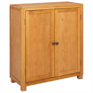 vidaXL Dulap cu depozitare Maro 80 x 35 x 95 cm Lemn de stejar masiv