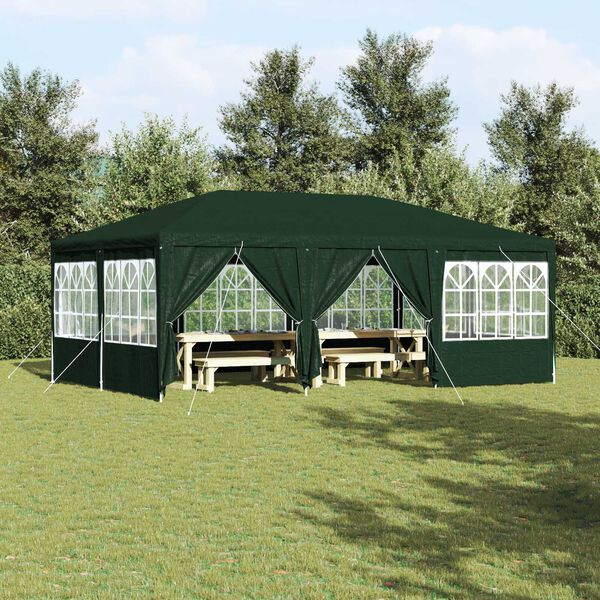 vidaXL Cort pentru Petreceri Verde 600 x 400 x 266 cm Polietilenă
