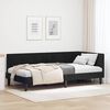vidaXL Cadru de pat colțar cu headboard Negru 100 cm x 200 cm Catifea