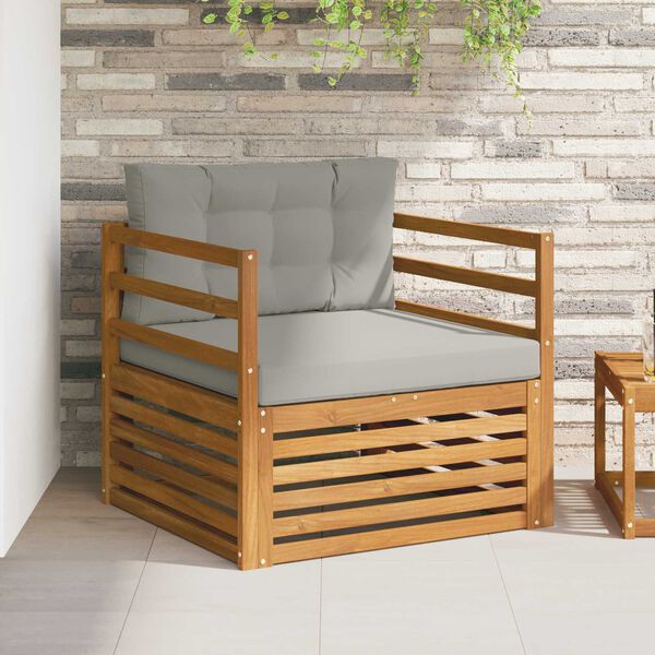 vidaXL Set de canapele de exterior Lemn de acacia solid și poliester