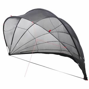 vidaXL Dom pentru piscină 592 x 590 x 275 cm Negru