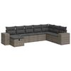 vidaXL Set canapele de grădină cu perne, 8 piese, gri, poliratan