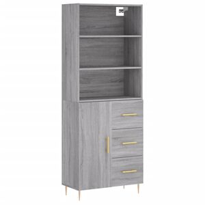 vidaXL Dulap &icirc;nalt, gri sonoma, 69,5x34x180 cm, lemn compozit