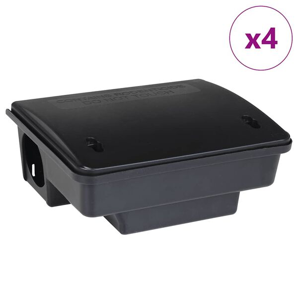 vidaXL Capcane pentru șoareci 4 buc Negru 23x19x9,5 cm