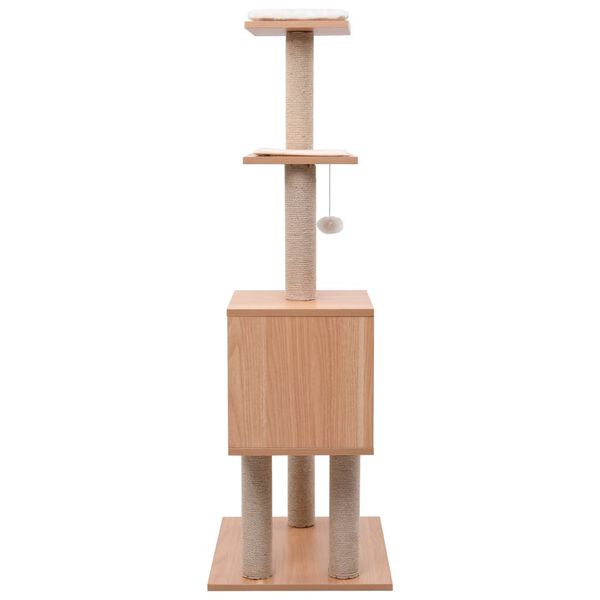 vidaXL Ansamblu pentru pisici, covoraș din funie de sisal, 123 cm