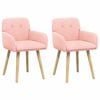 vidaXL Scaune de dining 2 buc. Boucl&eacute; Roz 59 x 57 x 85 cm