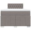 vidaXL Pat box spring cu saltea, taupe, 120x190 cm material textil