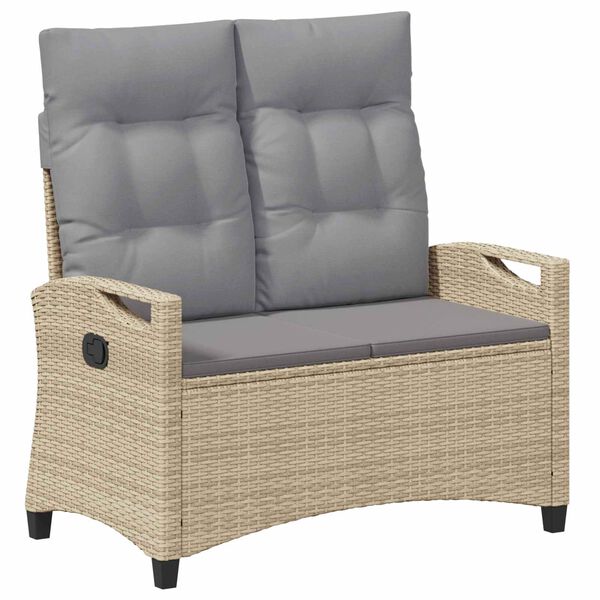 vidaXL Bancă de grădină Beige și gri deschis 105 x 60 x 112 cm