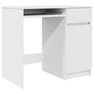 vidaXL Birou alb 86x49x76 cm lemn prelucrat