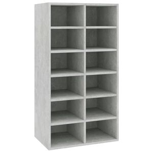 vidaXL Pantofar, gri beton, 54x34x100,5 cm, lemn compozit