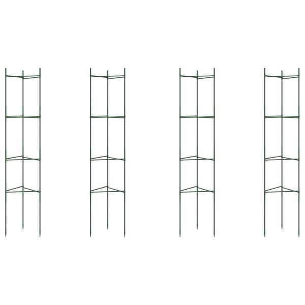 vidaXL Suport pentru roșii, 4 buc., 154 cm, oțel și PP