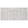 vidaXL Servantă, gri beton, 160x36x75 cm, lemn prelucrat