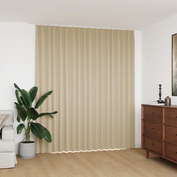 vidaXL Draperie opacă, bej, 290 x 245 cm, cu c&acirc;rlige