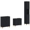 vidaXL Set de cabinet pentru baie cu 3 piese ALKMAAR Negru