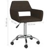 vidaXL Scaune de masă pivotante, 4 buc., maro &icirc;nchis, material textil