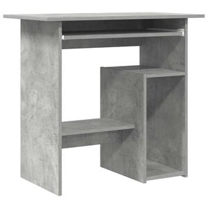 vidaXL Birou, gri beton, 80x45x74 cm, lemn prelucrat
