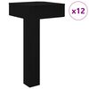 vidaXL Picioare &Icirc;n picioare 12 buc. Negru 57 x 57 x 100 mm Fier
