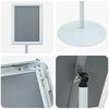vidaXL Suport poster tip pedestal Argintiu 33 x 33 x 126 cm