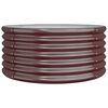 vidaXL Jardinieră grădină maro 80x80x36 cm oțel galvanizat