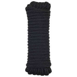 vidaXL Sfoară de Barcă 10 mm 6 m Negru Poliester