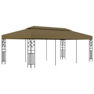 vidaXL Pavilion, gri taupe, 6 x 3 m, 180 g/m&sup2;