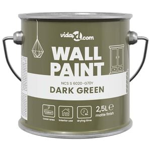 vidaXL Vopsea de perete Verde 2,5 L Print pe perete