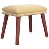 vidaXL Taburet, crem alb, 45x29,5x35 cm, catifea