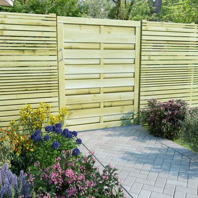 vidaXL Poartă de grădină, verde, 100 x 125 cm, lemn de pin tratat