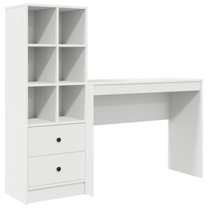 vidaXL Birou Alb 145,5 x 40 x 127 cm 2 buc.
