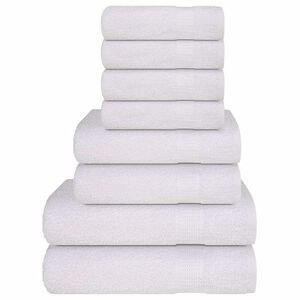 vidaXL Set prosoape FROGN 8 piese, alb, 360 g/m&sup2;