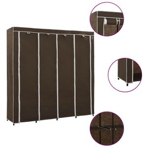 vidaXL Șifonier cu 4 compartimente, maro, 175x45x170 cm
