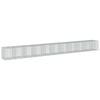 vidaXL Coș gabion cu capac, 1050x100x100 cm, fier galvanizat