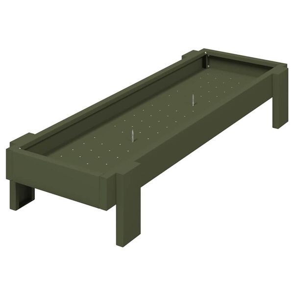 vidaXL JGHEAB pentru hrănit pui Verde măsliniu 80 x 28 x 13.5 cm