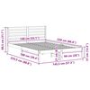 vidaXL Cadru de pat cu headboard Alb 140 x 220 cm Lemn de pin masiv