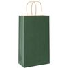 vidaXL Pungi de h&acirc;rtie 50 buc cu m&acirc;nere verde 21x11x36 cm