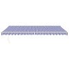 vidaXL Copertină retractabilă automată, albastru și alb, 5x3 m
