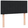 vidaXL Pat box spring cu saltea, negru, 100x220 cm, catifea