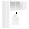 vidaXL Set dulap baie 5 pcs Alb 43 x 16 x 62,5 cm Lemn prelucrat