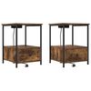 vidaXL Dulap de noapte 2 buc. Stejar fumuriu 42 x 41 x 56 cm