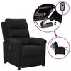 vidaXL Fotoliu rabatabil electric, negru, material textil
