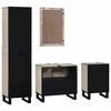 vidaXL Set de mobilier pentru baie cu ușă 4 pcs Maro Nuc Lemn compozit
