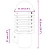 vidaXL Lampă exterioară de perete, negru, oțel inoxidabil
