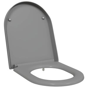 vidaXL Capacul de toaletă Gri 49 x 36 x 4 cm Duroplast