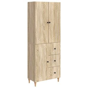 vidaXL Set de Dulapuri 2 buc. Stejar Sonoma Lemn prelucrat