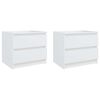 vidaXL Noptiere, 2 buc., alb, 50x39x43,5 cm, PAL