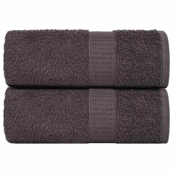 vidaXL Lavete de baie, FROGN, antracit, 15x21 cm, 100% bumbac