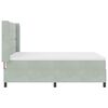 vidaXL Pat cu arcuri cu headboard Gri deschis 140 x 200 cm Catifea